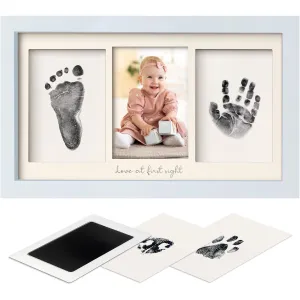 Inkless Hand and Footprint Kit, Boy, Girl, Newborn Keepsake - No Mess Ink Pad for Baby Handprint, Clean Touch Dog Paw Print Kit, Personalized Baby Shower Gifts, First Mother's Day (Mist Blue)