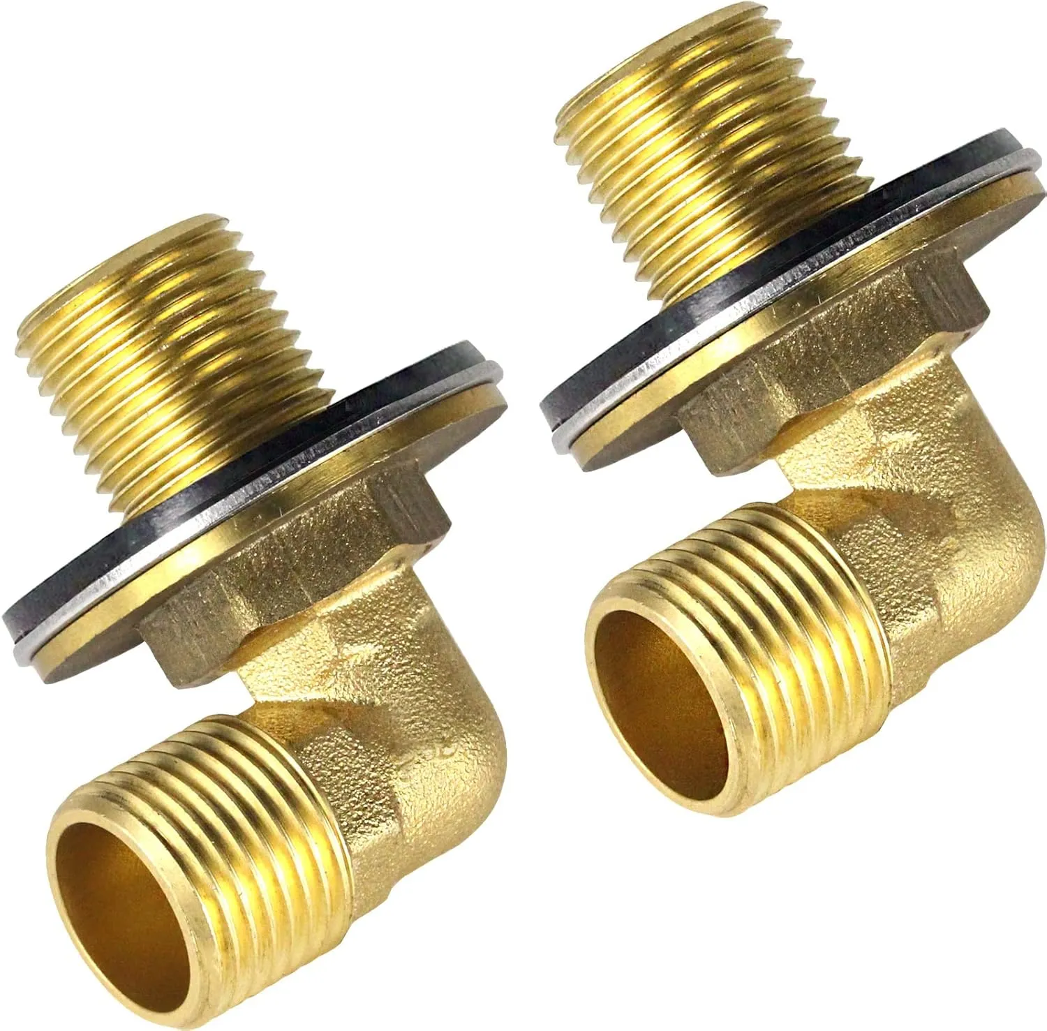 Installation Kit for Wall Mount Commercial Kitchen Sink Faucet, Backsplash Mounted Kit Sink Faucet Connector Adapter Set for Stainless Steel Commercial Kitchen Utility Sink, G1/2, Solid Brass