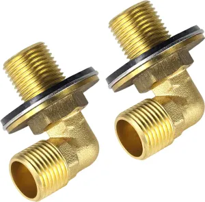 Installation Kit for Wall Mount Commercial Kitchen Sink Faucet, Backsplash Mounted Kit Sink Faucet Connector Adapter Set for Stainless Steel Commercial Kitchen Utility Sink, G1/2, Solid Brass