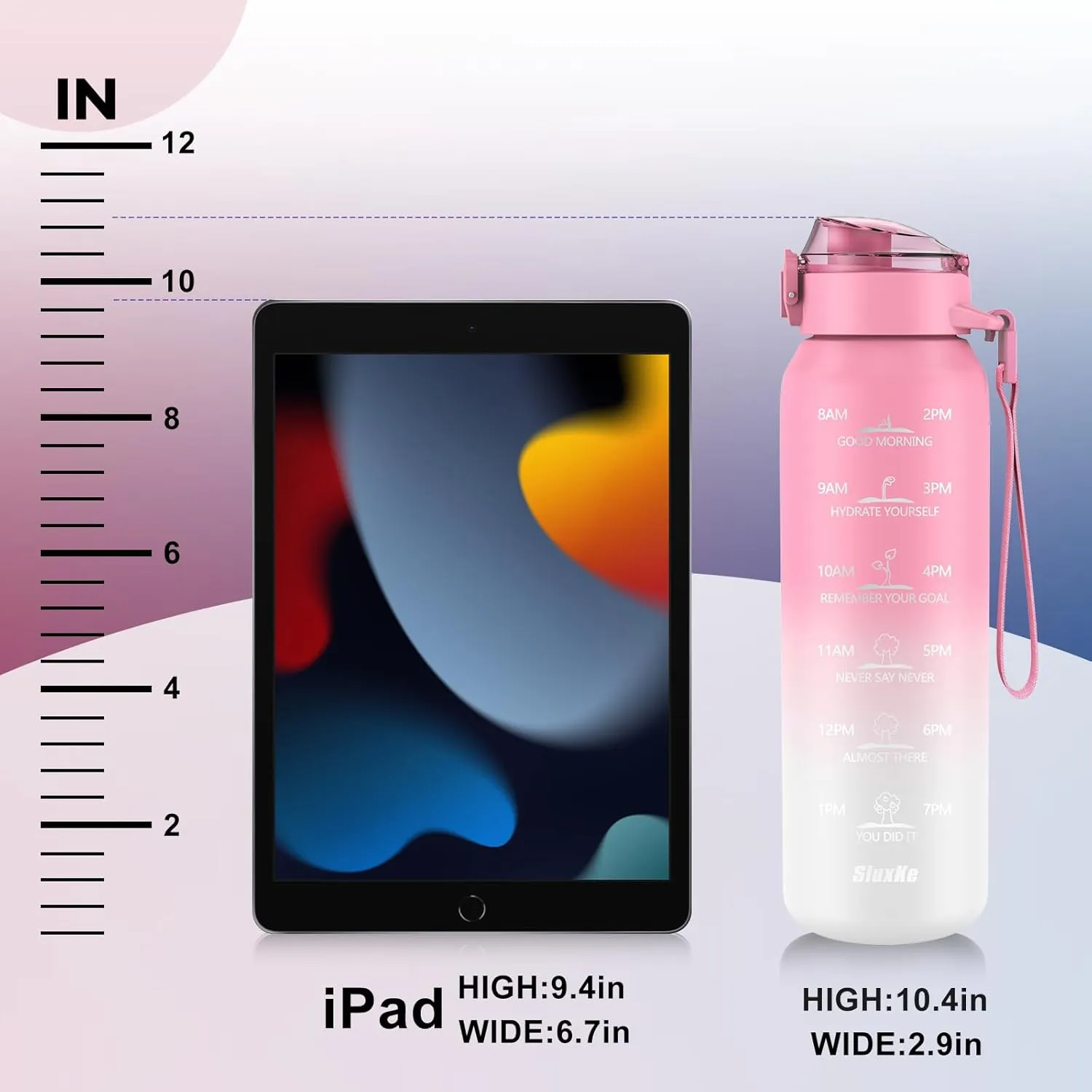 Insulated Water Bottle 32oz with 2Lids,18/10 Stainless Steel 1000ml Insulated Water Bottle Double Walled with Handle, Metal Canteen Keep Cold 48H Hot 24H for Men, Women & Kids