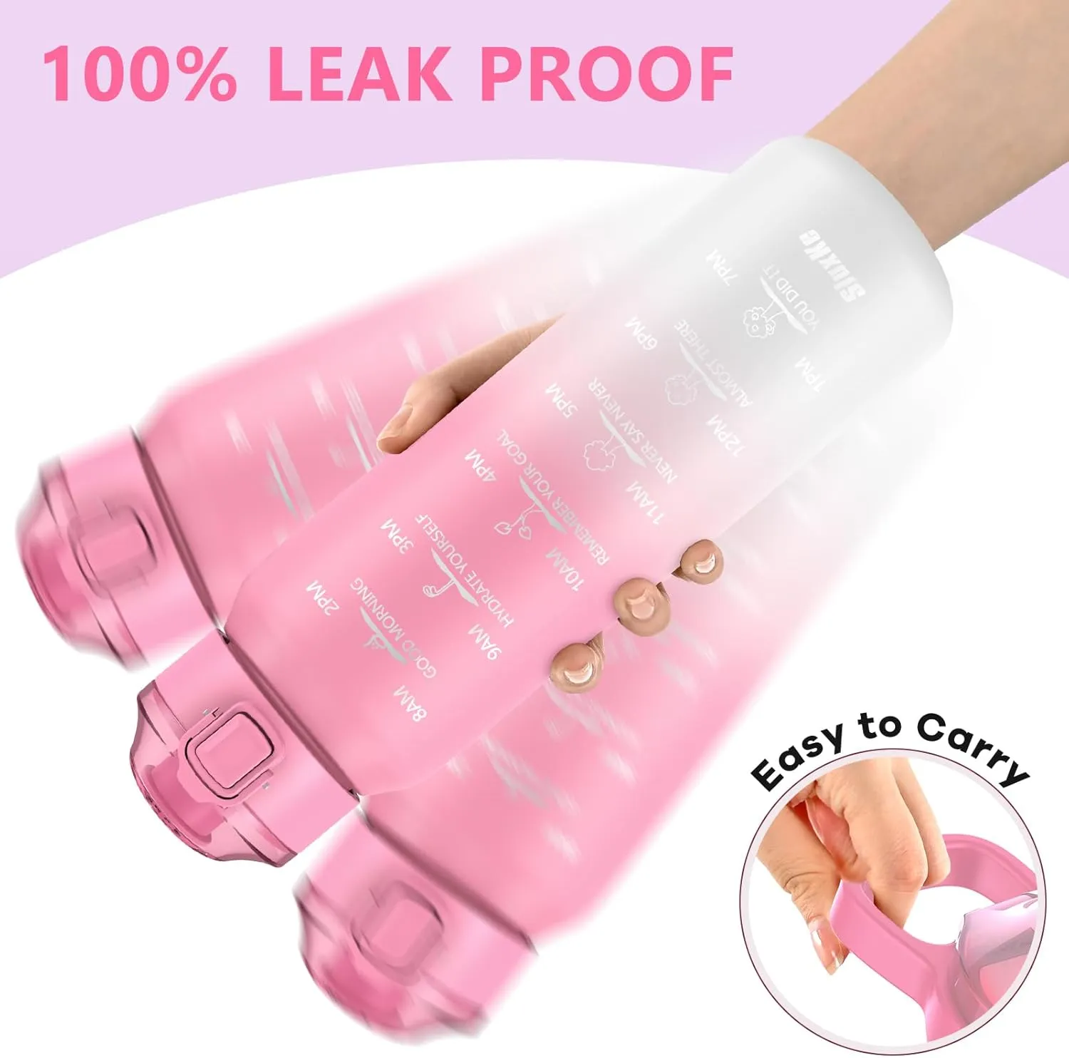 Insulated Water Bottle 32oz with 2Lids,18/10 Stainless Steel 1000ml Insulated Water Bottle Double Walled with Handle, Metal Canteen Keep Cold 48H Hot 24H for Men, Women & Kids
