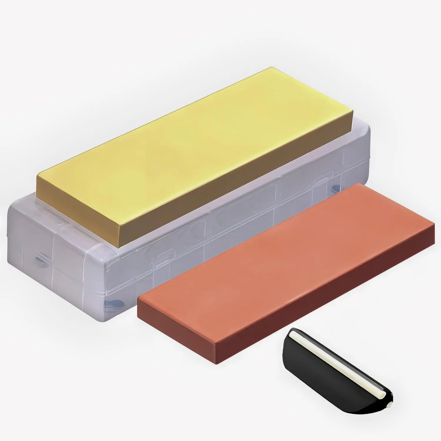 Japanese Whetstone Set - Premium Knife Sharpening Stone Kit - 1000 and 3000 Grit Professional Sharpener Stones with Angle Holder and Plastic Base