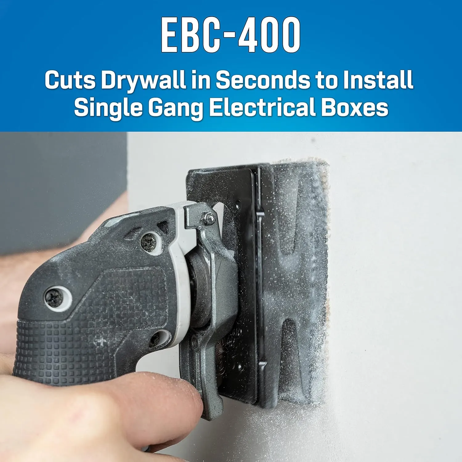 Jonard Tools EBW-412 Electrical Box Cutting Kit, Single Gang with Wall Template Leveler & Electrical Box Cutter Attachment
