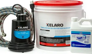 Kelaro Tankless Water Heater Flushing Kit with Flow-Aide Biodegradable Descaler