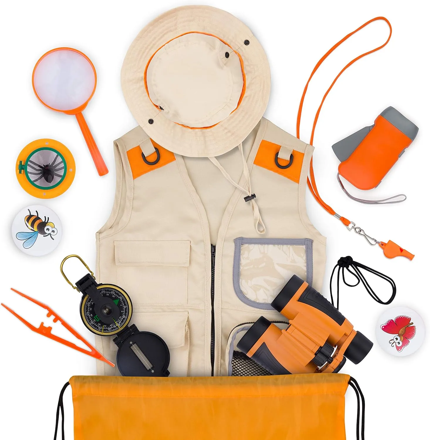 Kids Explorer Kit with Safari Vest & Hat for 3-12 Year Old Boys & Girls - Safari Costume Kids, Zoo Keeper, Paleontologist, Bug Kit & More - Giftable STEM Outdoor Explorer Kit for Kids   Bug Ebook