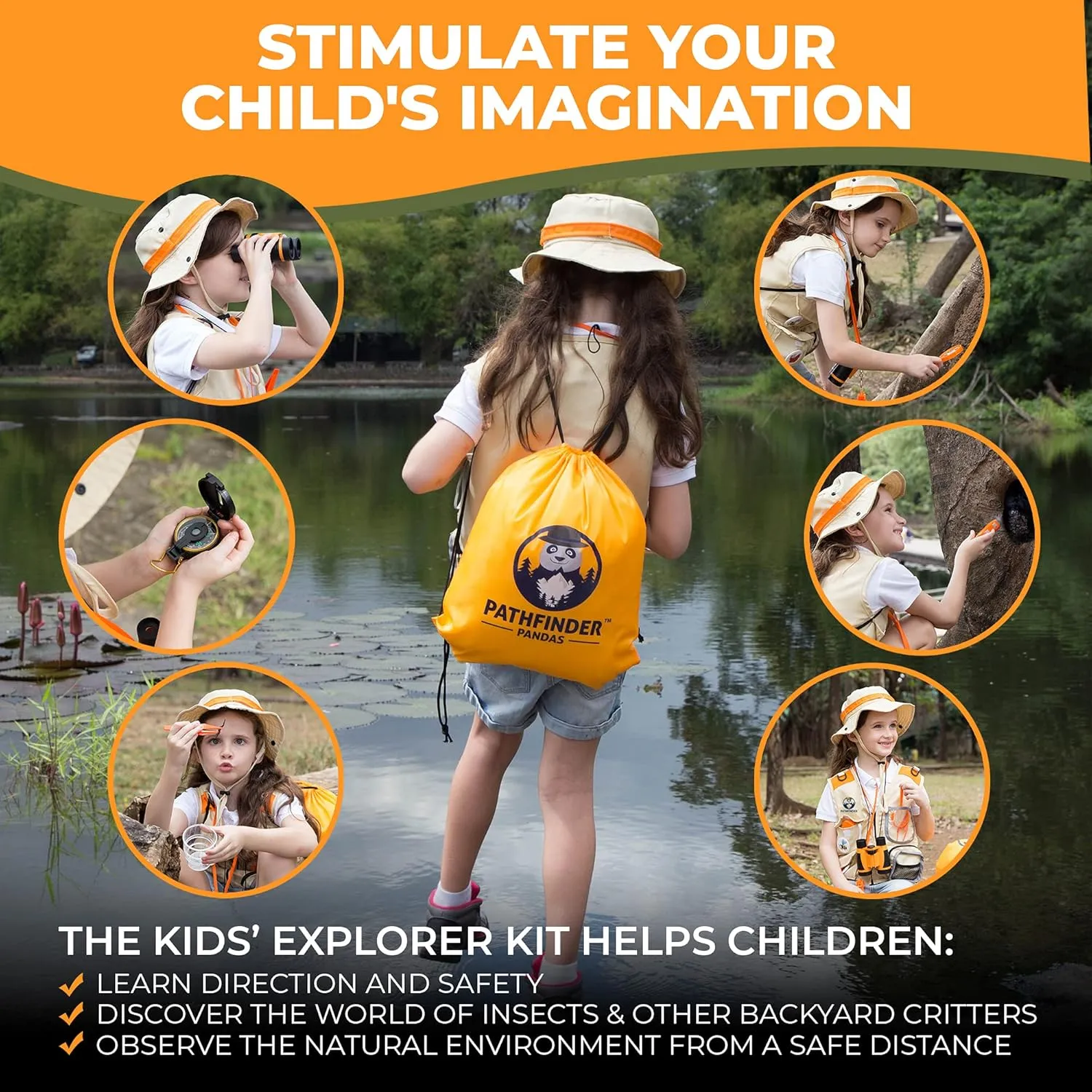 Kids Explorer Kit with Safari Vest & Hat for 3-12 Year Old Boys & Girls - Safari Costume Kids, Zoo Keeper, Paleontologist, Bug Kit & More - Giftable STEM Outdoor Explorer Kit for Kids   Bug Ebook