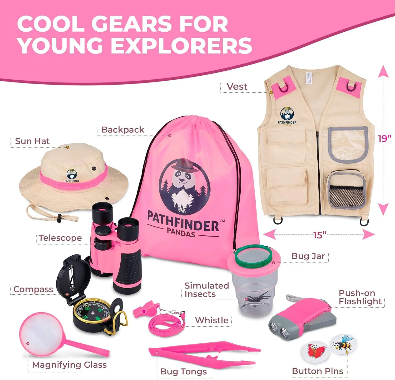 Kids Explorer Kit with Safari Vest & Hat for 3-12 Year Old Boys & Girls - Safari Costume Kids, Zoo Keeper, Paleontologist, Bug Kit & More - Giftable STEM Outdoor Explorer Kit for Kids   Bug Ebook