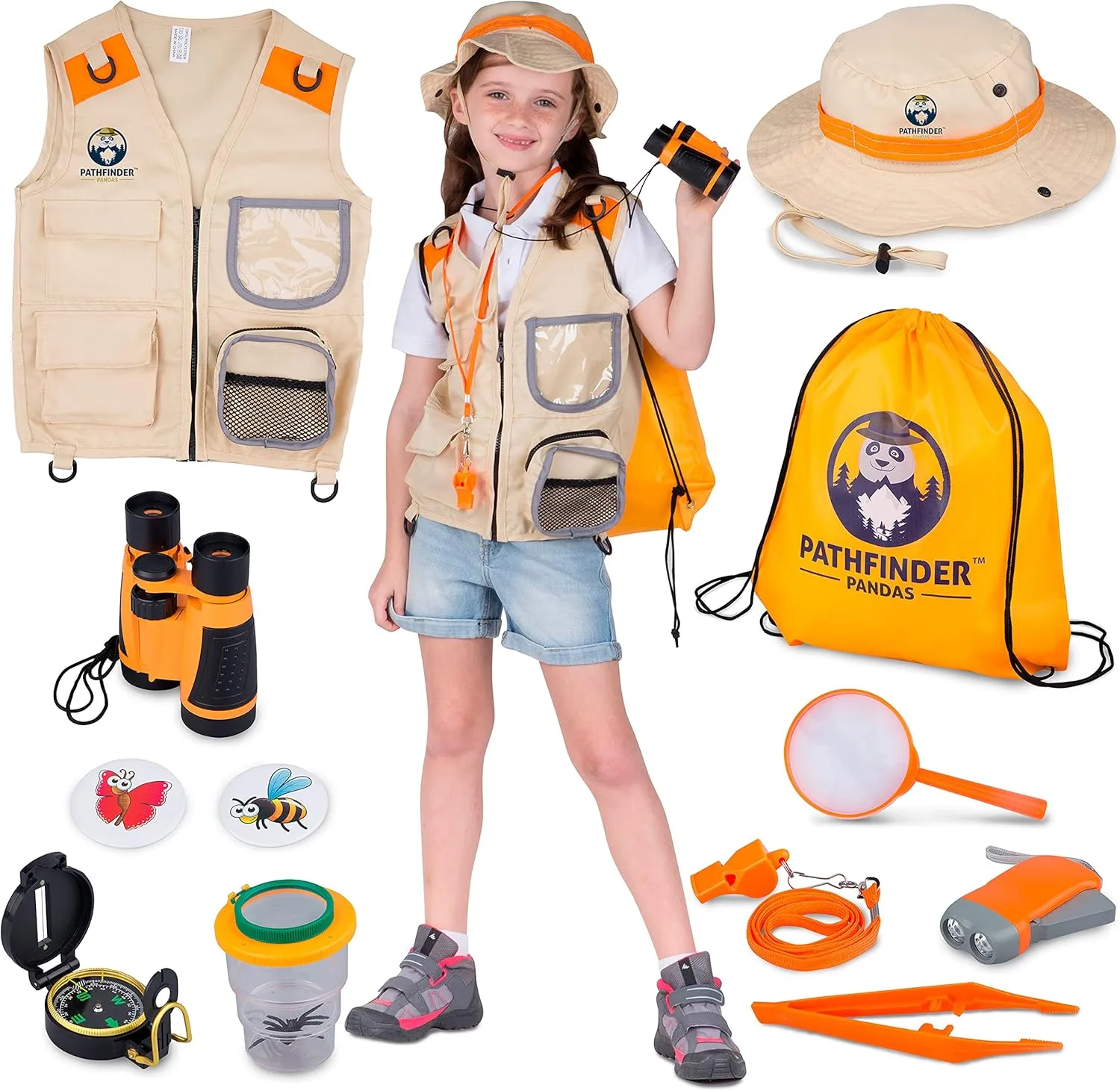 Kids Explorer Kit with Safari Vest & Hat for 3-12 Year Old Boys & Girls - Safari Costume Kids, Zoo Keeper, Paleontologist, Bug Kit & More - Giftable STEM Outdoor Explorer Kit for Kids   Bug Ebook