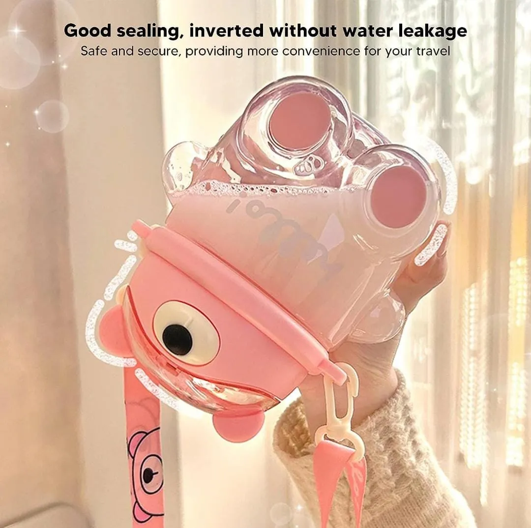 Kids Teddy Bear Sipper Water Bottle