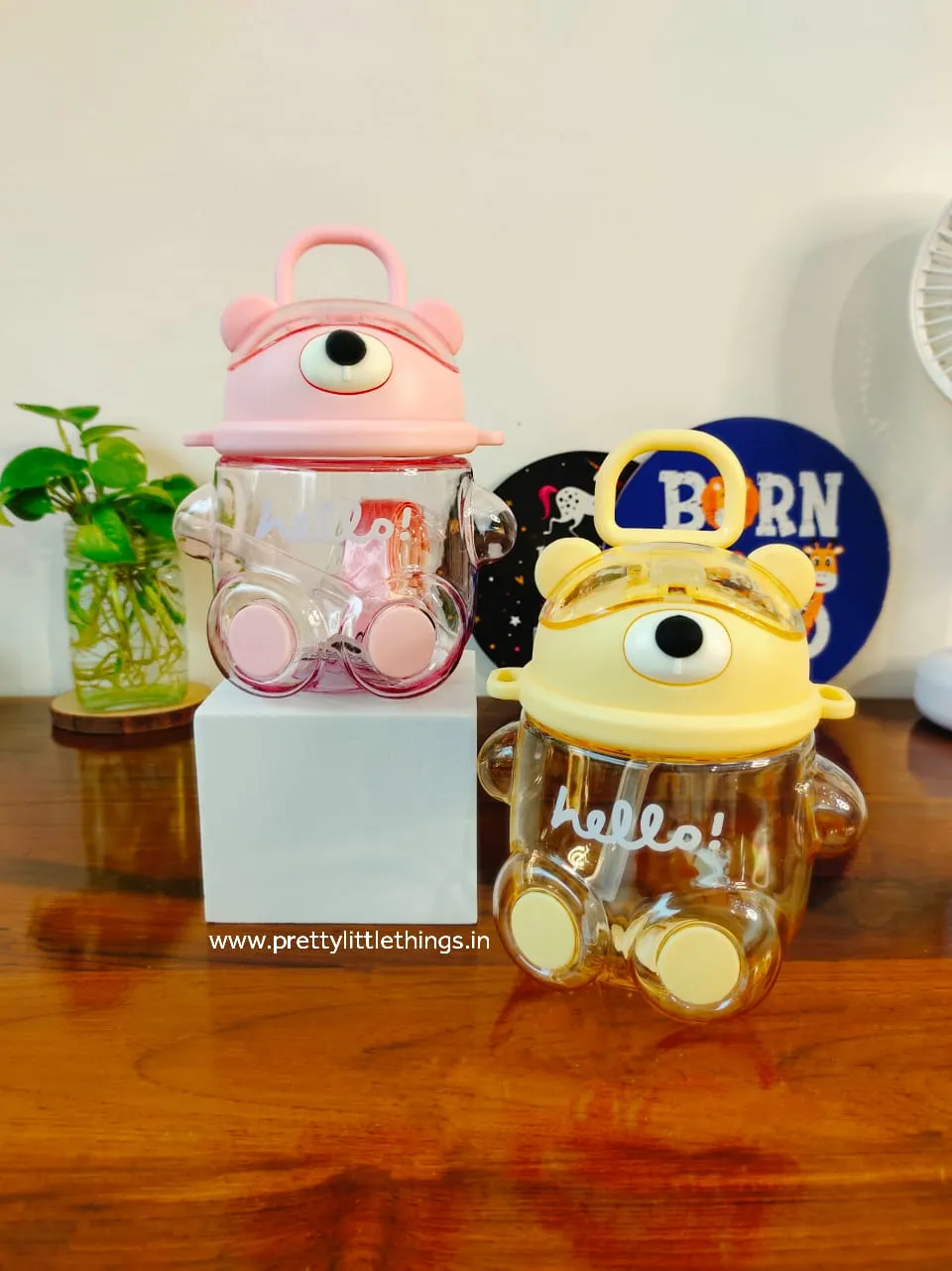Kids Teddy Bear Sipper Water Bottle