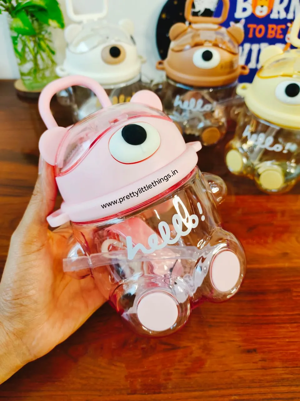 Kids Teddy Bear Sipper Water Bottle
