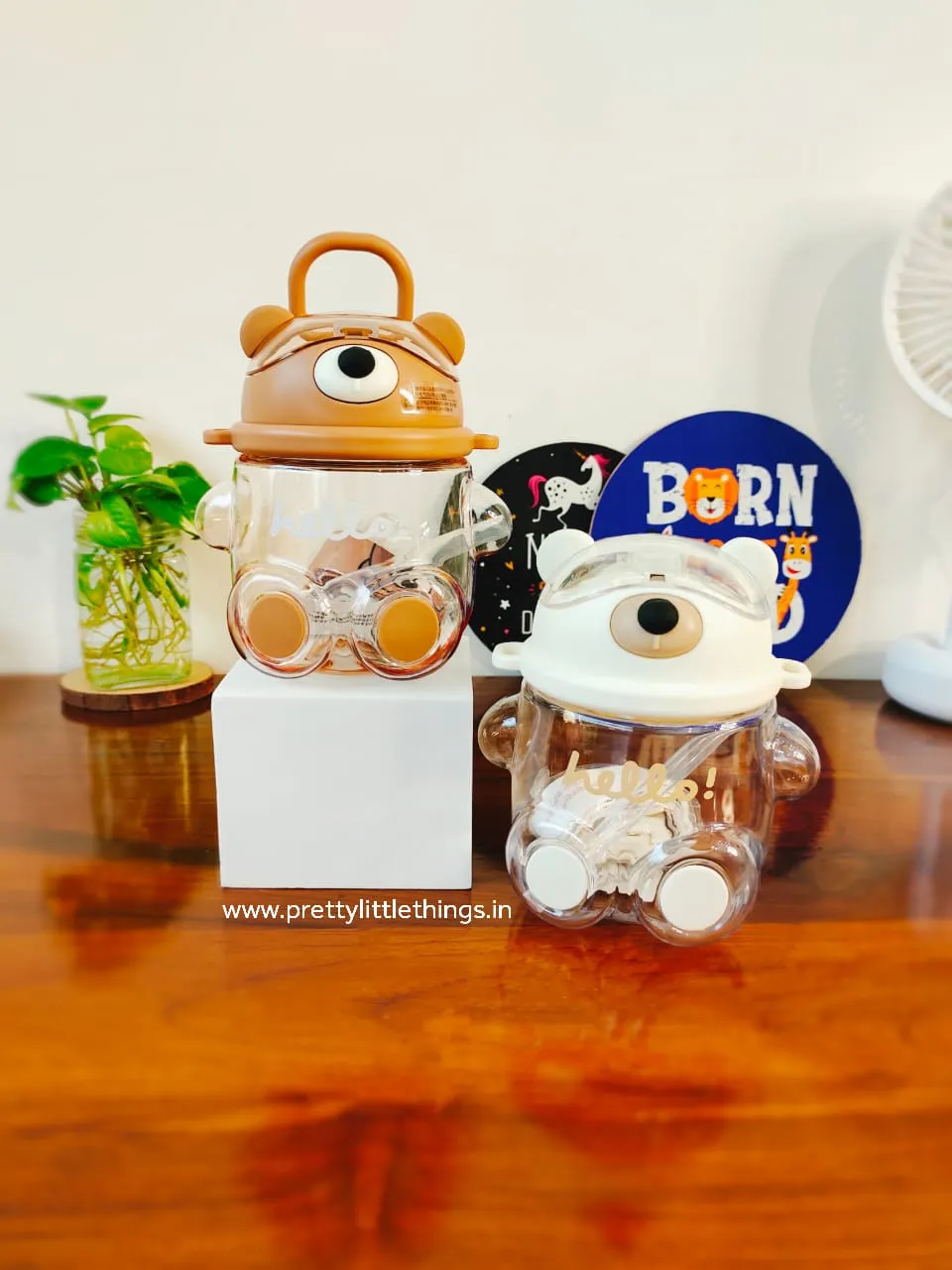 Kids Teddy Bear Sipper Water Bottle