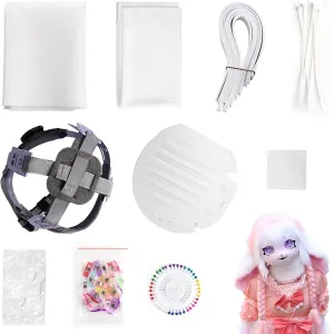 Kig Head Fursuit Head Material Package Kit, Fursuit Mask Material Bag Set Kigurumi Mask Anime Supplies