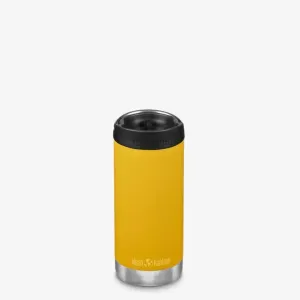Klean Kanteen TKWide Insulated Coffee Tumbler with Café Cap - Stainless Steel Coffee Tumbler - Marigold, 12 oz