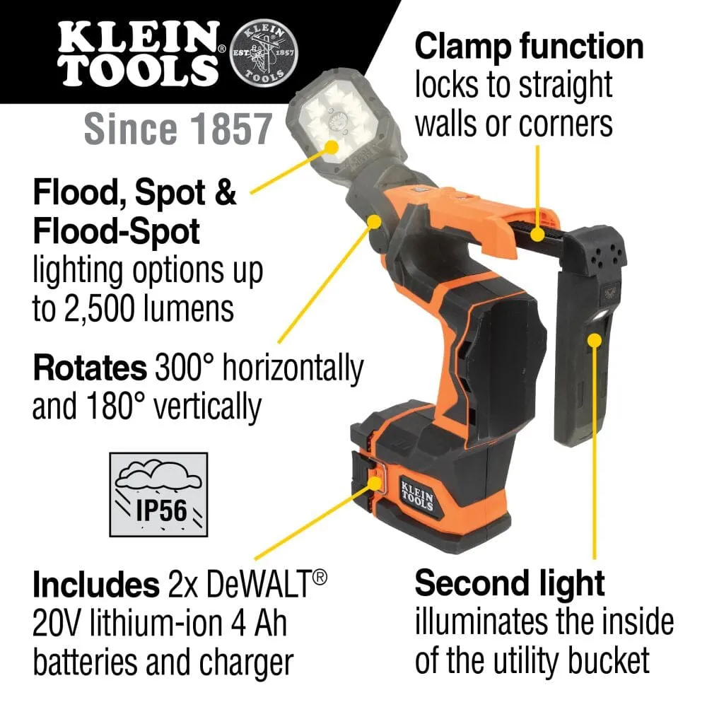 Klein Cordless Utility LED Light Kit Bucket Work Light - BAT20UBL1 - DISCONTINUED