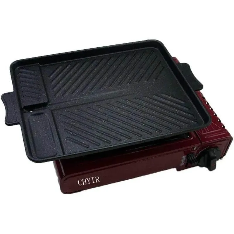 Korean Grill Pan - Non-Stick Smokeless BBQ Tray for IndoorOutdoor Cooking