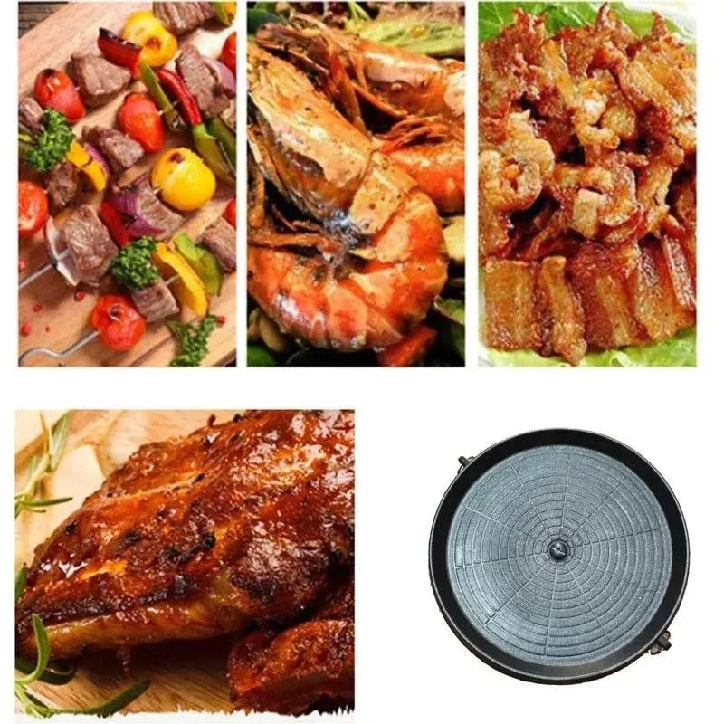 Korean Grill Pan - Non-Stick Smokeless BBQ Tray for IndoorOutdoor Use