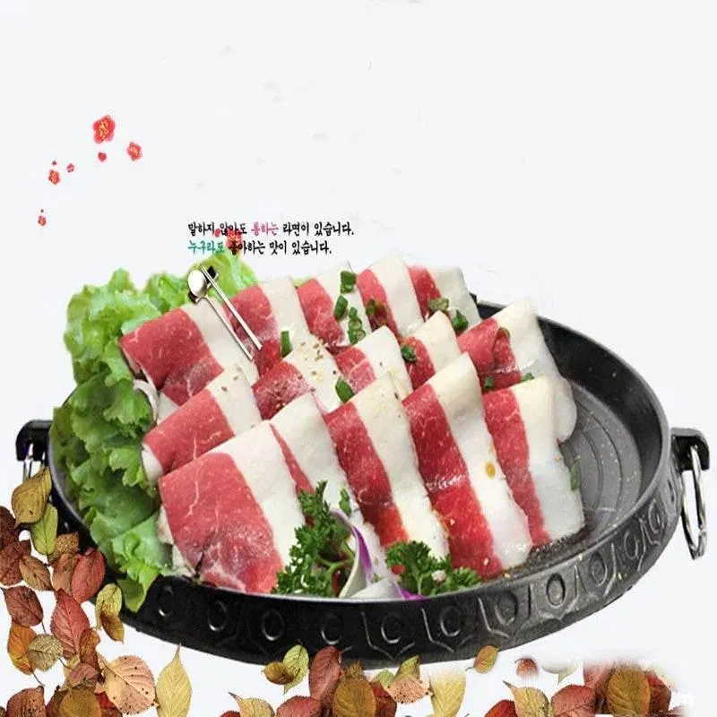 Korean Grill Pan - Non-Stick Smokeless BBQ Tray for IndoorOutdoor Use