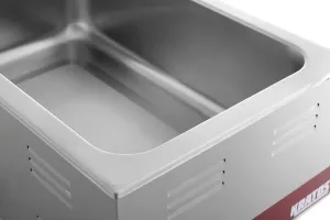 Kratos Commercial Electric Countertop Food Warmer and Cooker, 120V, 1500 Watts, Stainless Steel Portable Steam Table, Fits a 12" x 20" Food Pan (28W-169)