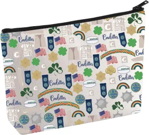KUIYAI Cadette GirlScout Cosmetic Bag Girl Scout Leader Makeup Bag Scout Troop CookieScout Gift Scouting Life Gift (CadetteScoutM)