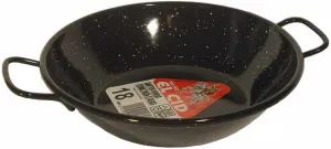 La Ideal Enamelled Steel Deep Pan, Black, 18 cm, Pack of 12