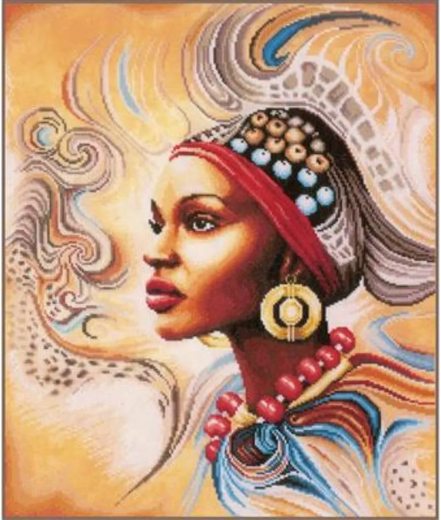 Lanarte Counted Cross Stitch kit Mother Africa
