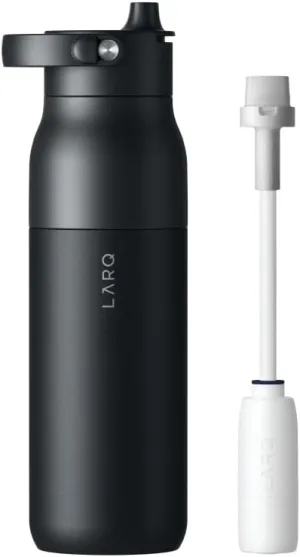LARQ Spring Swig Set Bottle Swig Top 23oz Obsidian Black Filter Straw