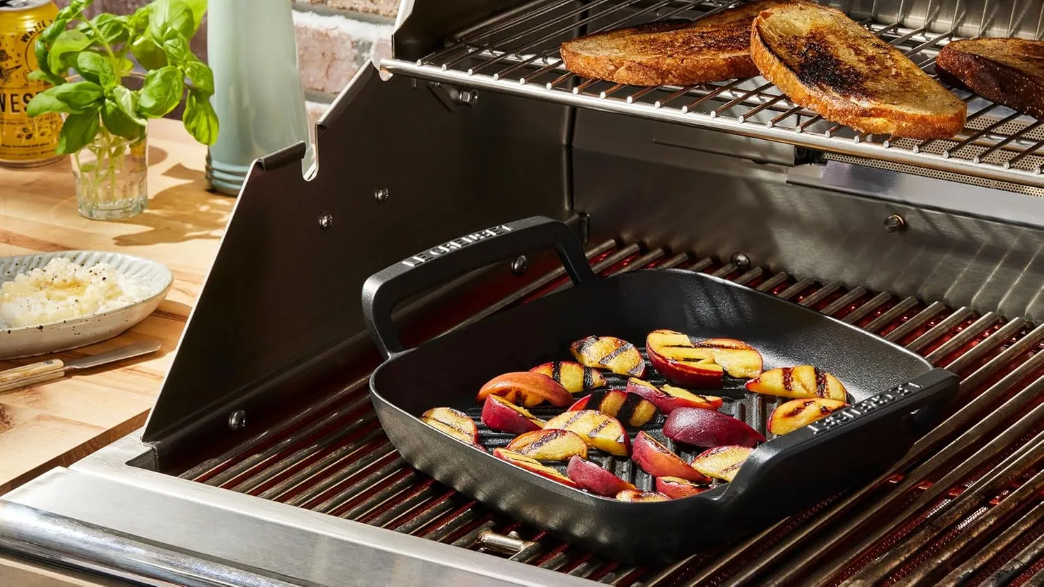 Le Creuset Alpine Outdoor Collection Enameled Cast Iron Square Grill Pan, 10.25"