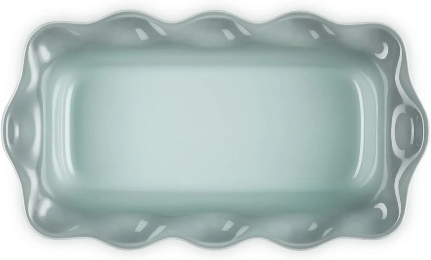 Le Creuset Stoneware Heritage Fluted Loaf Pan, 9", Sea Salt