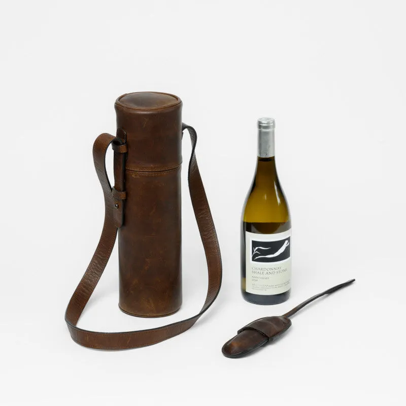 Leather Wine Bottle Sling