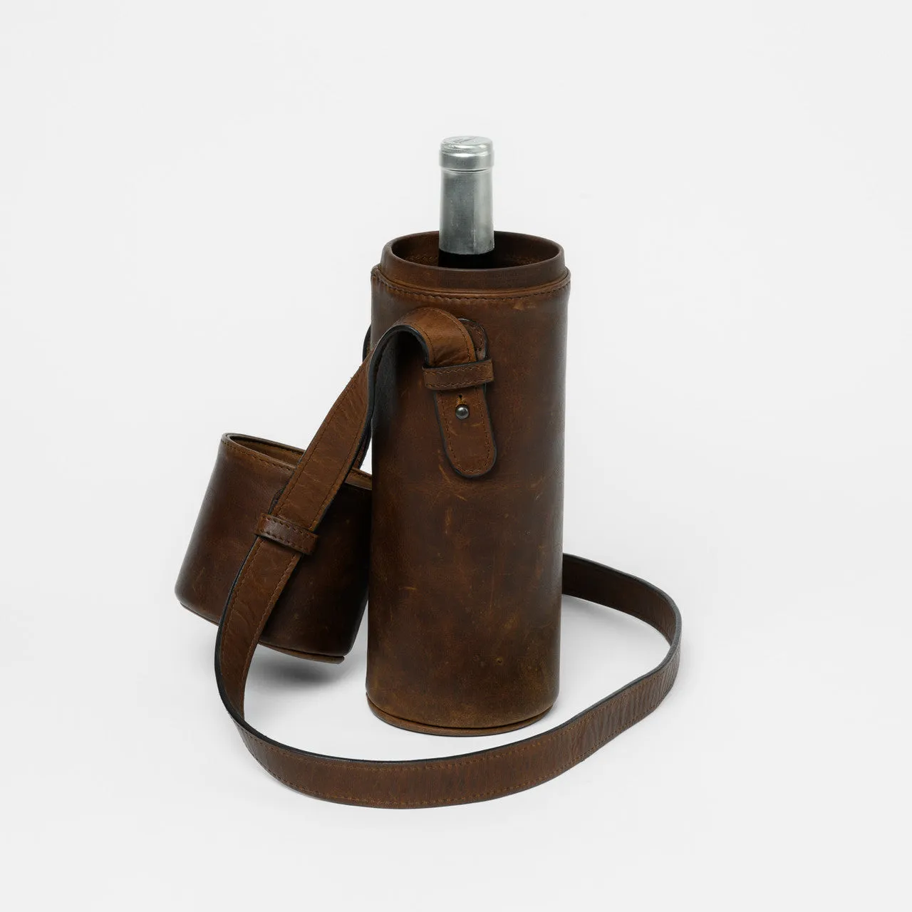 Leather Wine Bottle Sling