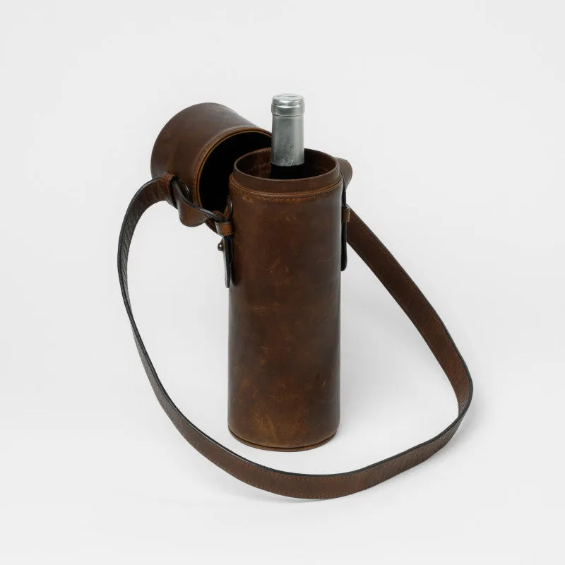 Leather Wine Bottle Sling