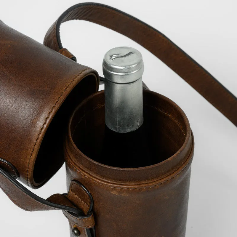 Leather Wine Bottle Sling