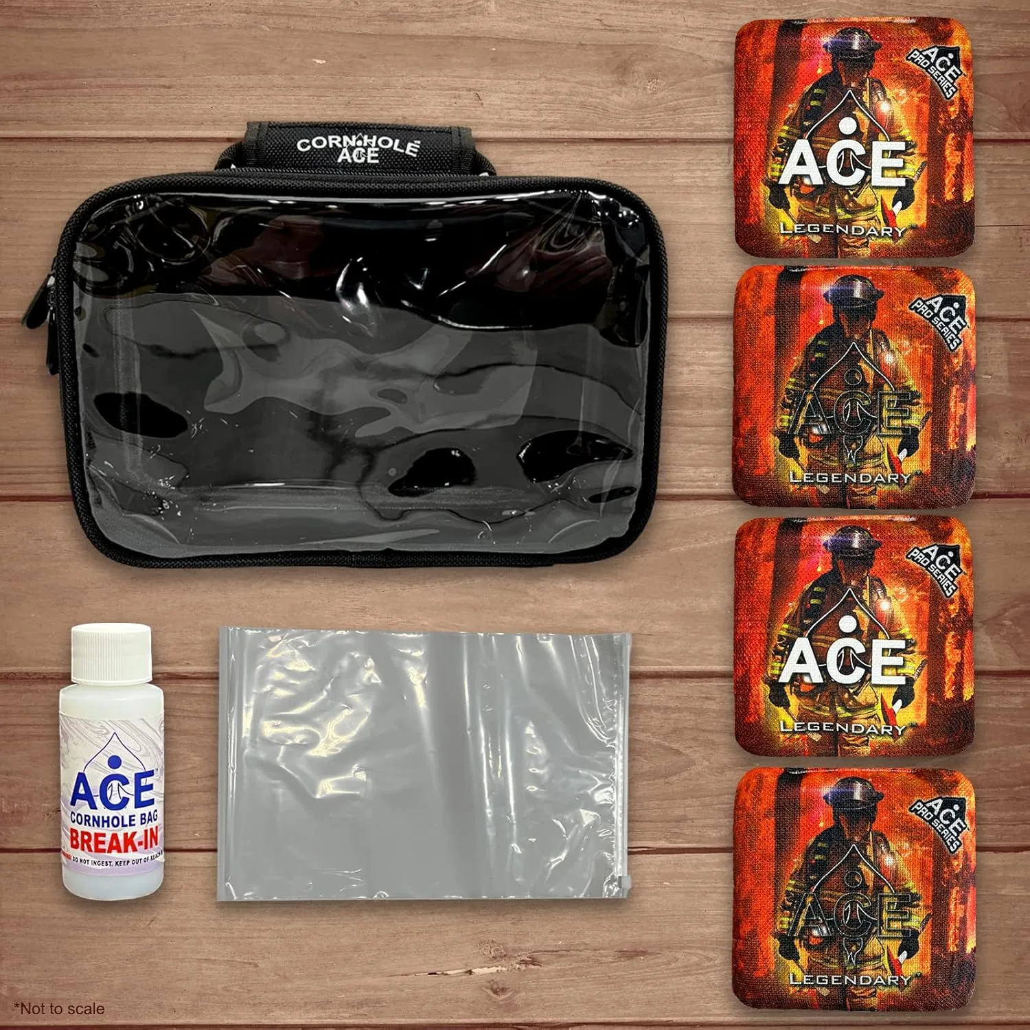 Legendary | ACE Pro Cornhole Bags   PRO Kits | Dual Sided Slick Stick All Weather | Optional Bag Break in and Carrying Case | Set of 4