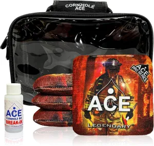 Legendary | ACE Pro Cornhole Bags   PRO Kits | Dual Sided Slick Stick All Weather | Optional Bag Break in and Carrying Case | Set of 4