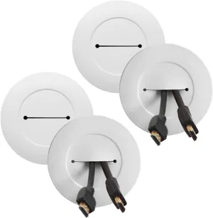 Legrand - Wiremold Cord Cover with Grommets, Wall Mount TV Cord Hider, 2 Pack CCA62W