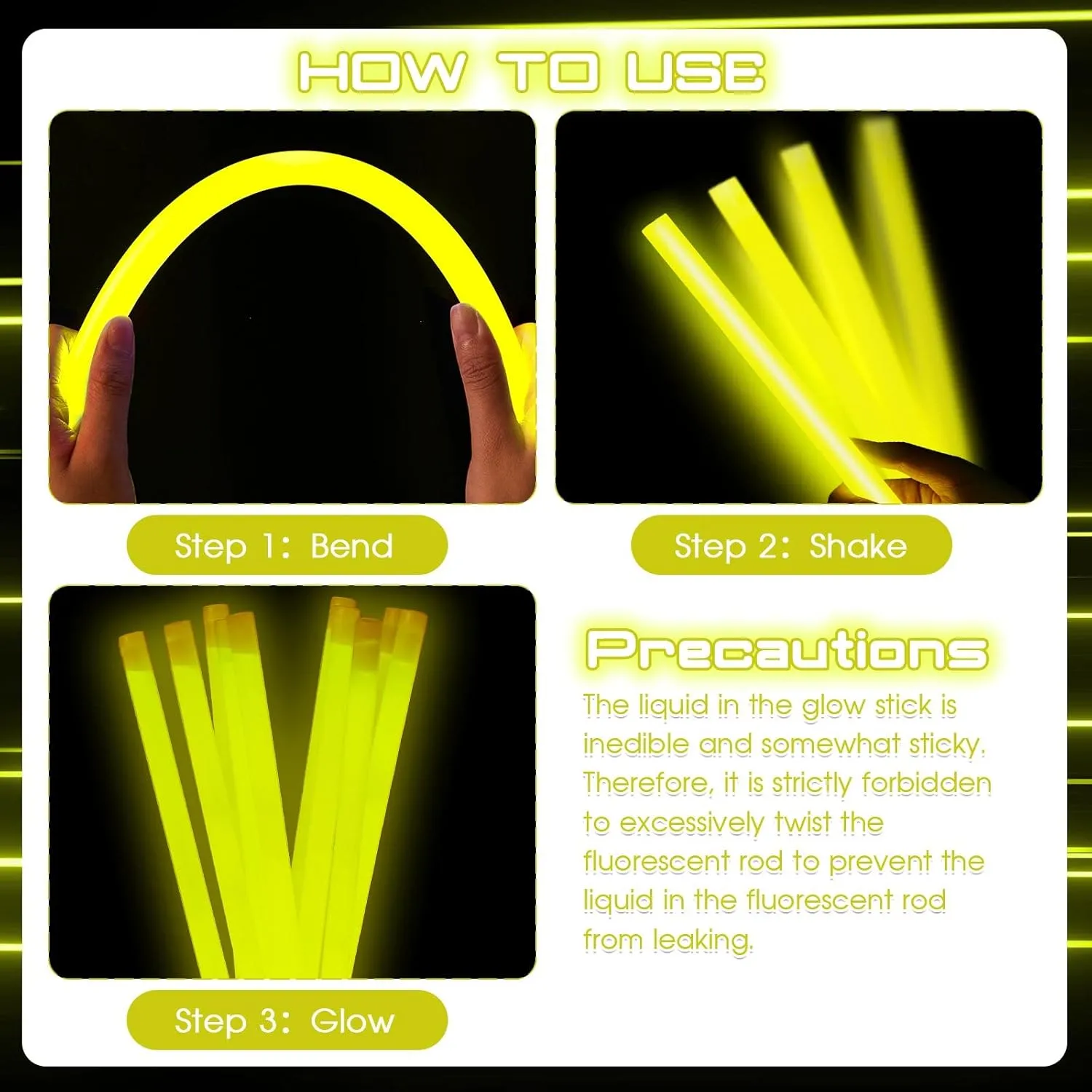 Lewtemi 10 Pcs 14 Inch Large Glow Sticks Christmas Jumbo Sticks Big Glow Stick Giant Light Stick Emergency Light Stick for Camping Accessories, Survival Kit