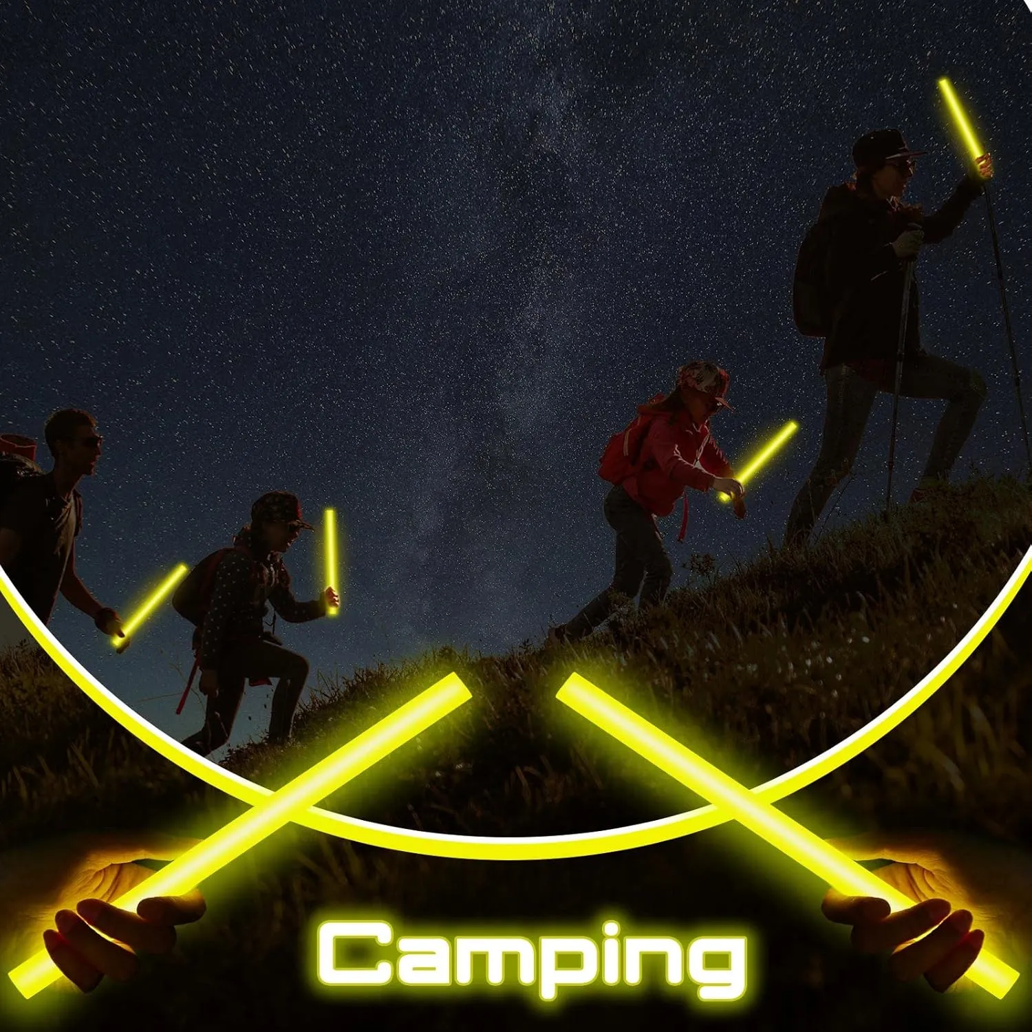 Lewtemi 10 Pcs 14 Inch Large Glow Sticks Christmas Jumbo Sticks Big Glow Stick Giant Light Stick Emergency Light Stick for Camping Accessories, Survival Kit