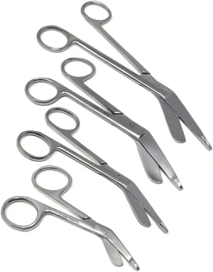 Lister Bandage Scissors Nurse Vet Tech Gift - Made of Stainless Steel - First Aid, Med Students For Cutting Gauze, Tape, Clothing Bandages, Vet Wrap Adhesive Removal (Silver - 3.5" 4.5" 5.5" 7.25")