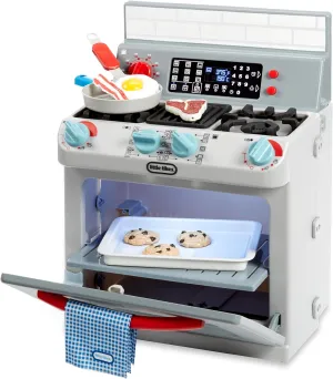 Little Tikes First Oven Realistic Pretend Play Appliance for Kids, Play Kitchen with 11 Accessories and Realistic Cooking Sounds, Unique Toy Multi-Color, Ages 2 