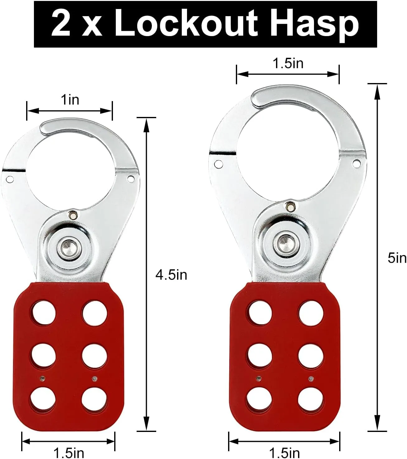Lockout Tagout Kit Electrical Loto - Group Lockout Hasps, Lockout Tags, Safety Padlocks with Number, Nylon Ties with Pocket Bag(Red Kit)