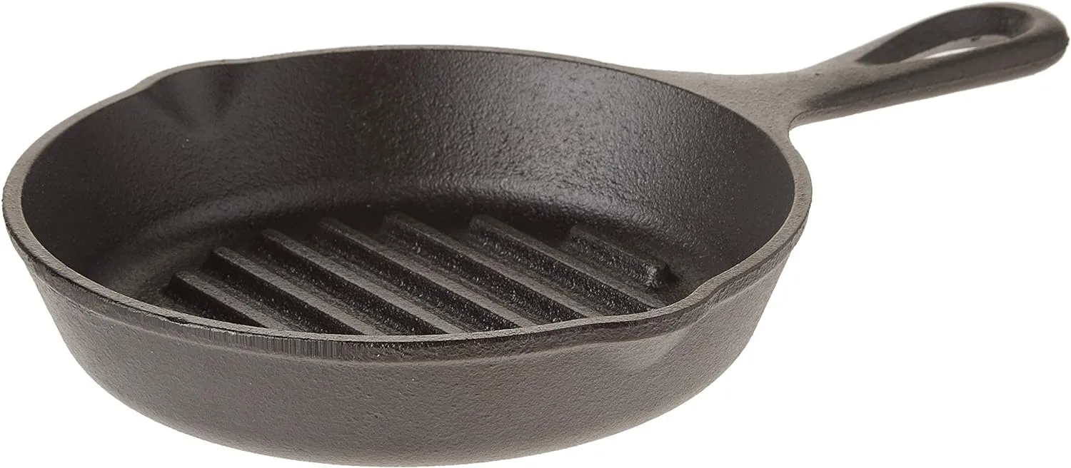 Lodge Cast Iron Grill Pan, 6.5 Inch