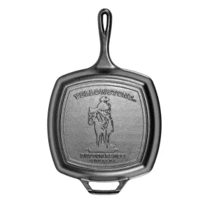 Lodge Yellowstone Cowboy Cast Iron Square Grill Pan - 26.7cm