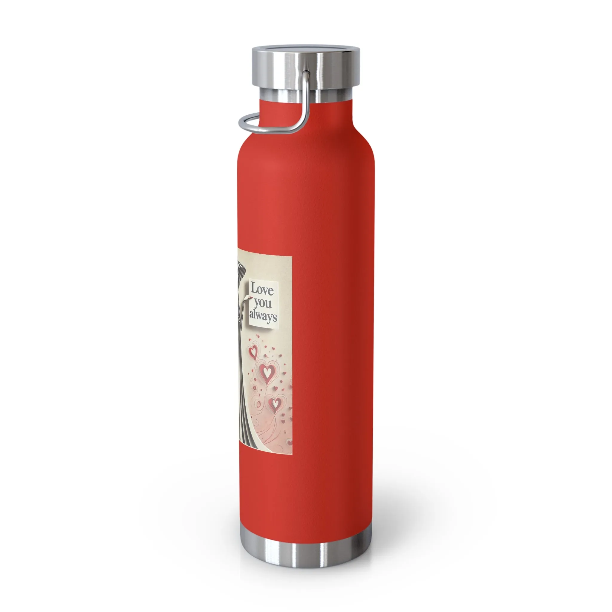 Love You Always Copper Vacuum Insulated Bottle, 22oz