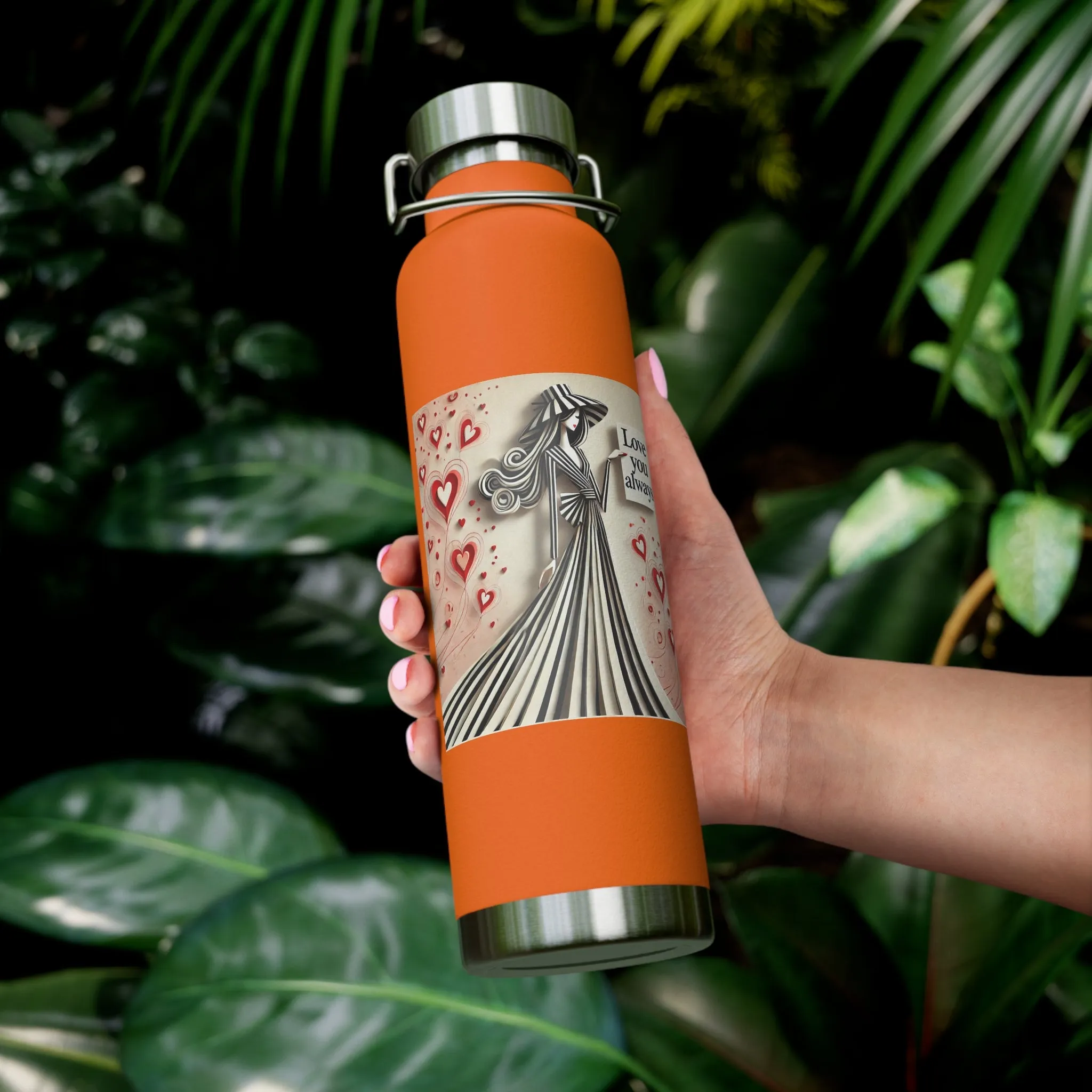 Love You Always Copper Vacuum Insulated Bottle, 22oz