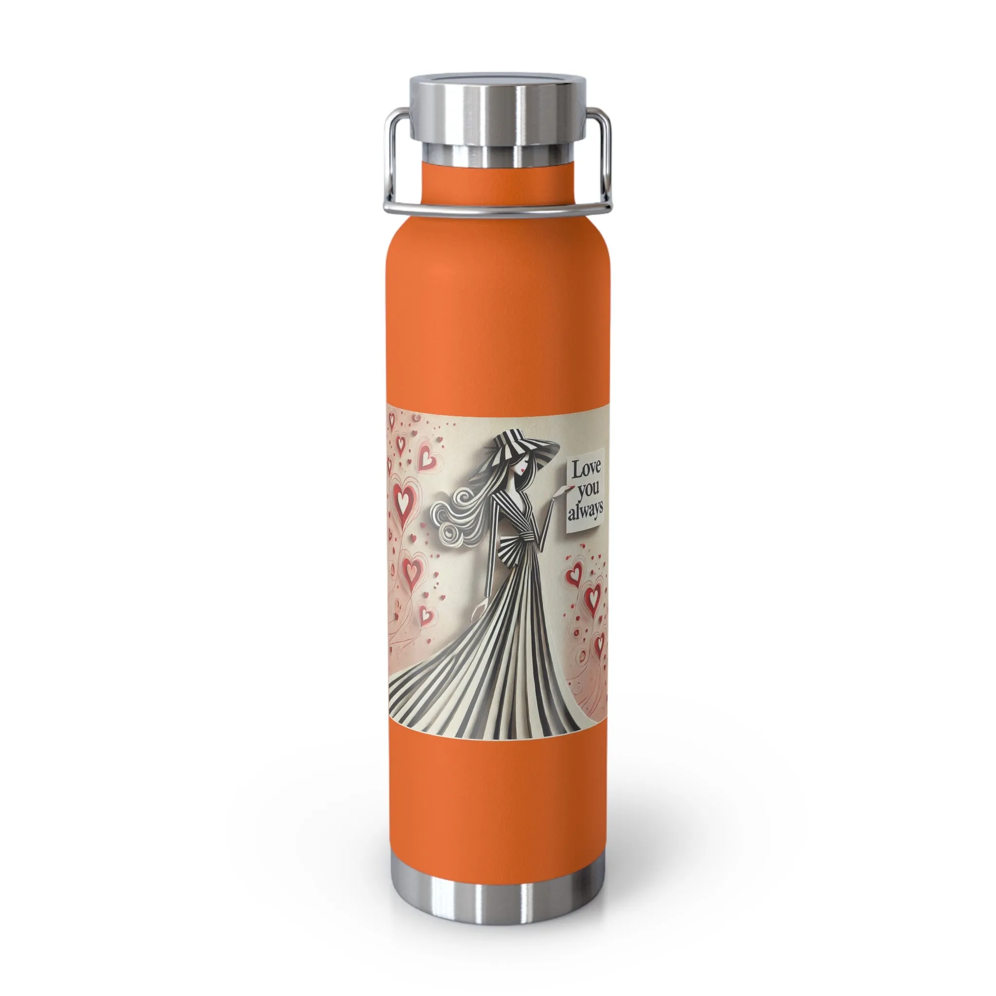 Love You Always Copper Vacuum Insulated Bottle, 22oz