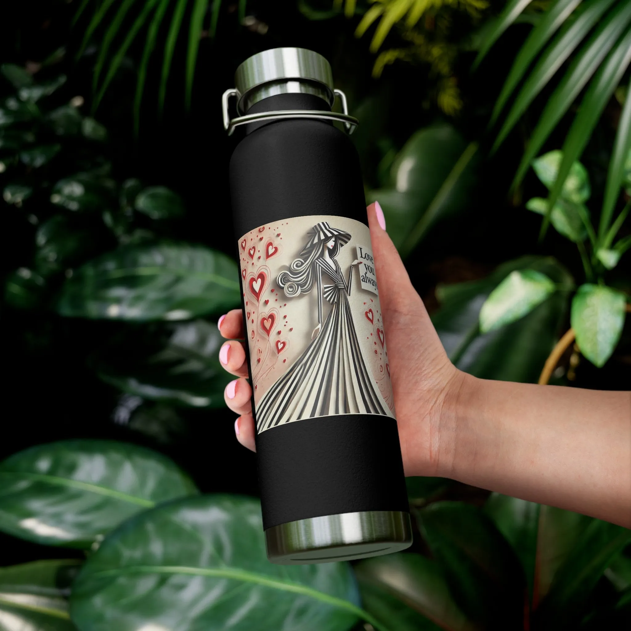 Love You Always Copper Vacuum Insulated Bottle, 22oz