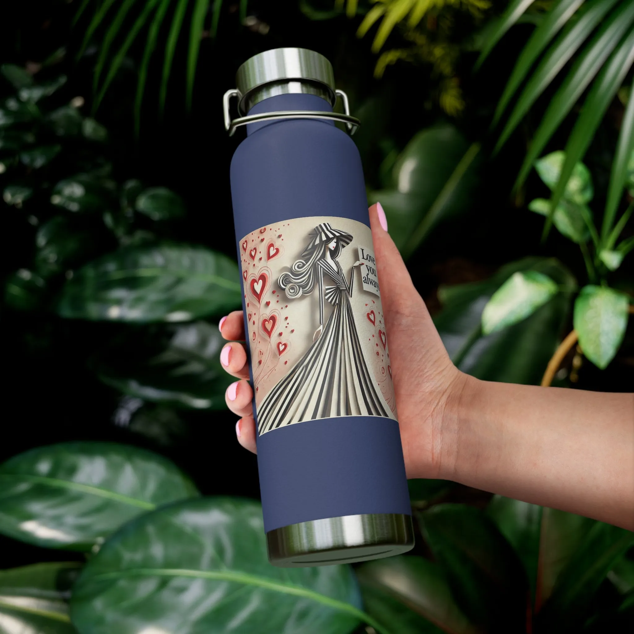 Love You Always Copper Vacuum Insulated Bottle, 22oz