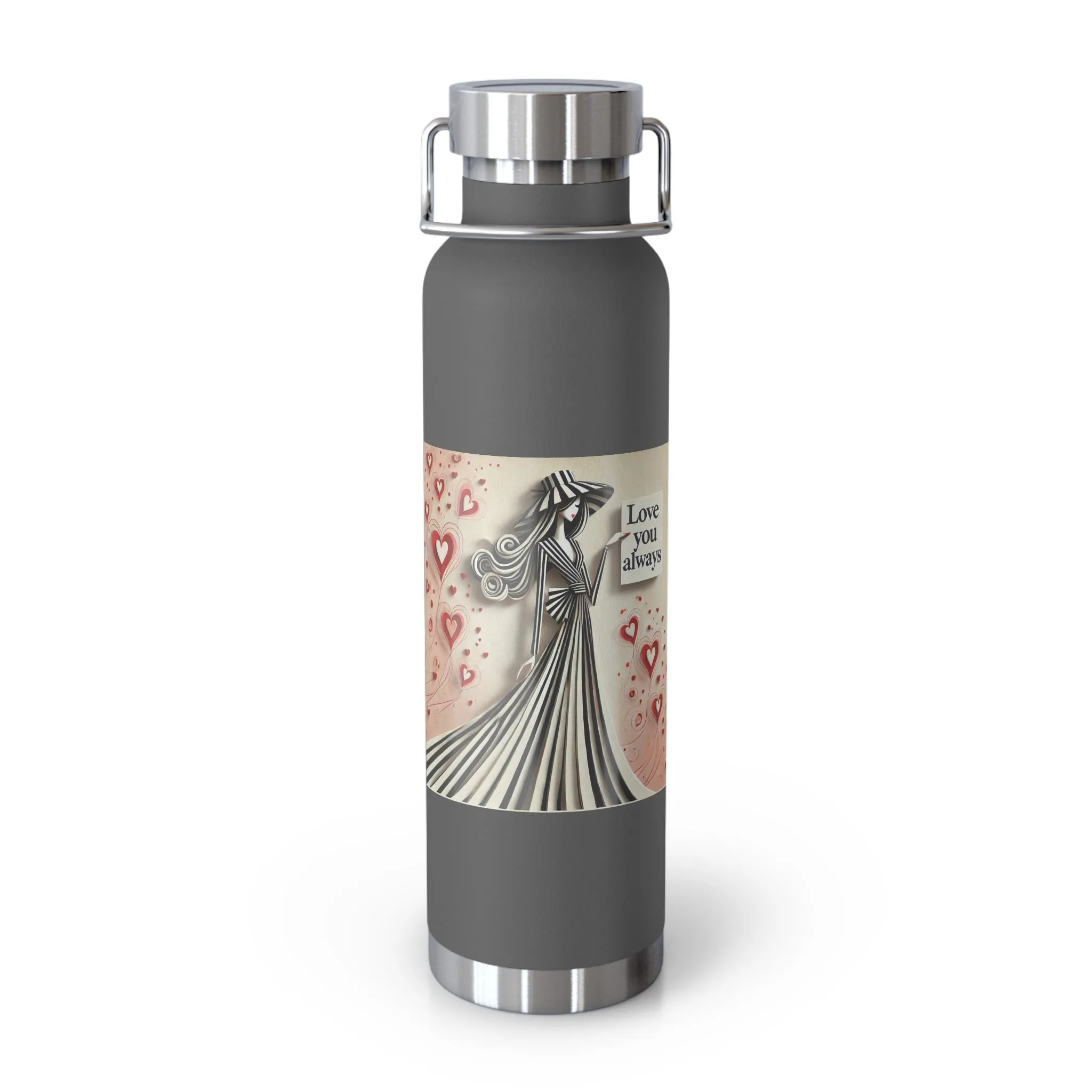 Love You Always Copper Vacuum Insulated Bottle, 22oz