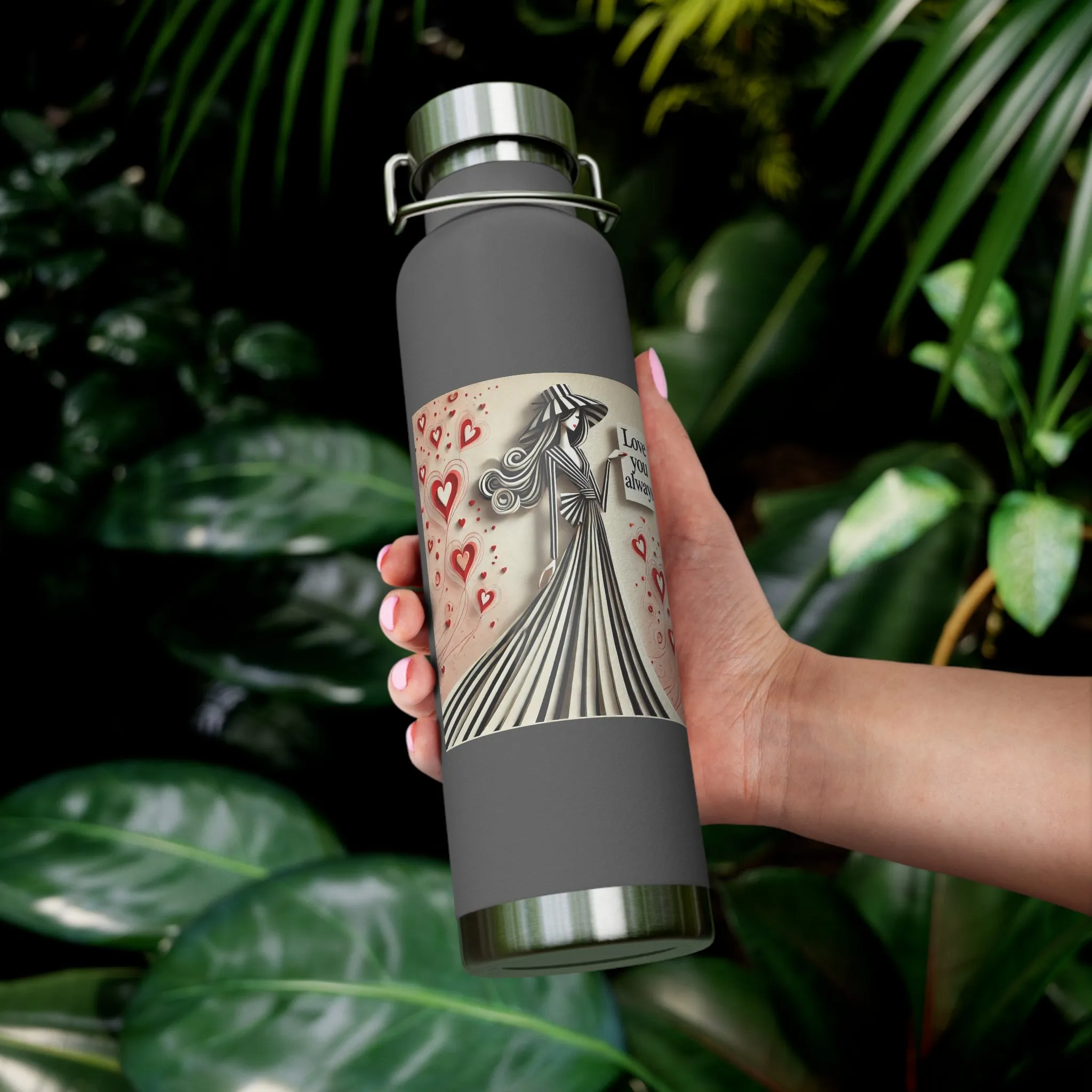 Love You Always Copper Vacuum Insulated Bottle, 22oz